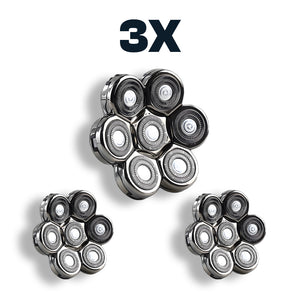 3x extra scheerkoppen